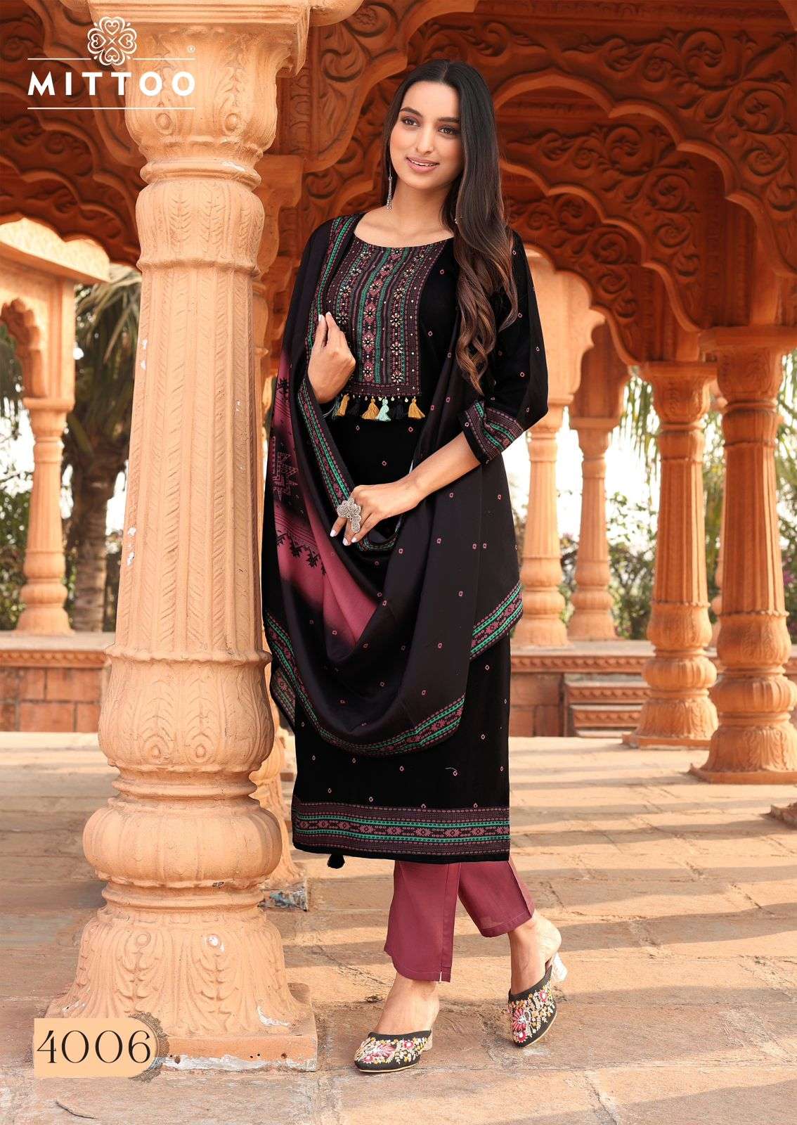 MITTOO PRESENTS COLORDROP FANCY RAYON KURTIS CATALOG WHOLESALER AND EXPORTER IN SURAT