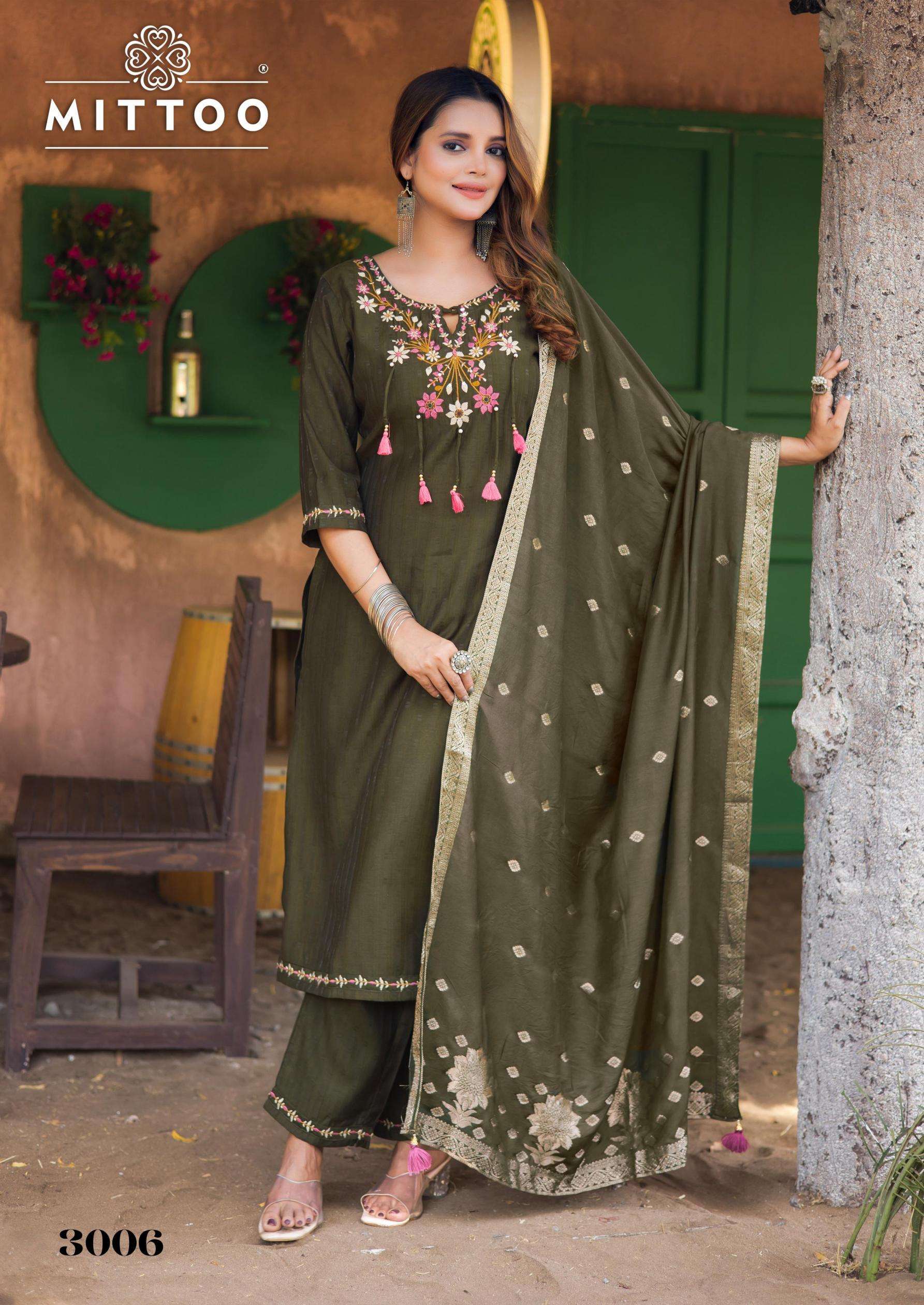 MITTOO PRESENTS MANSA VOL-1 VISCOSE WEAVING READYMADE STYLISH KURTIS CATALOG WHOLESALER AND EXPORTER 