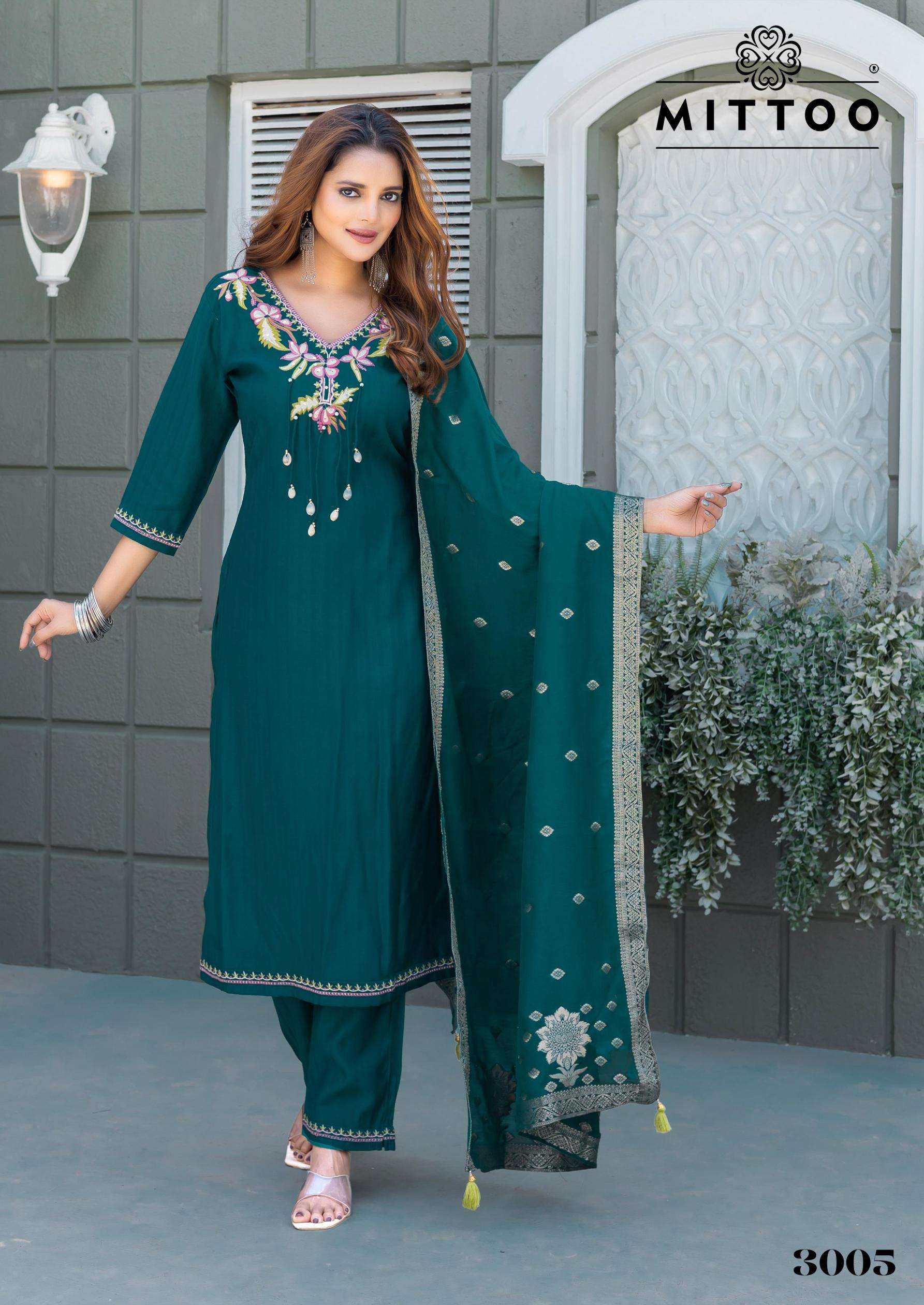 MITTOO PRESENTS MANSA VOL-1 VISCOSE WEAVING READYMADE STYLISH KURTIS CATALOG WHOLESALER AND EXPORTER 