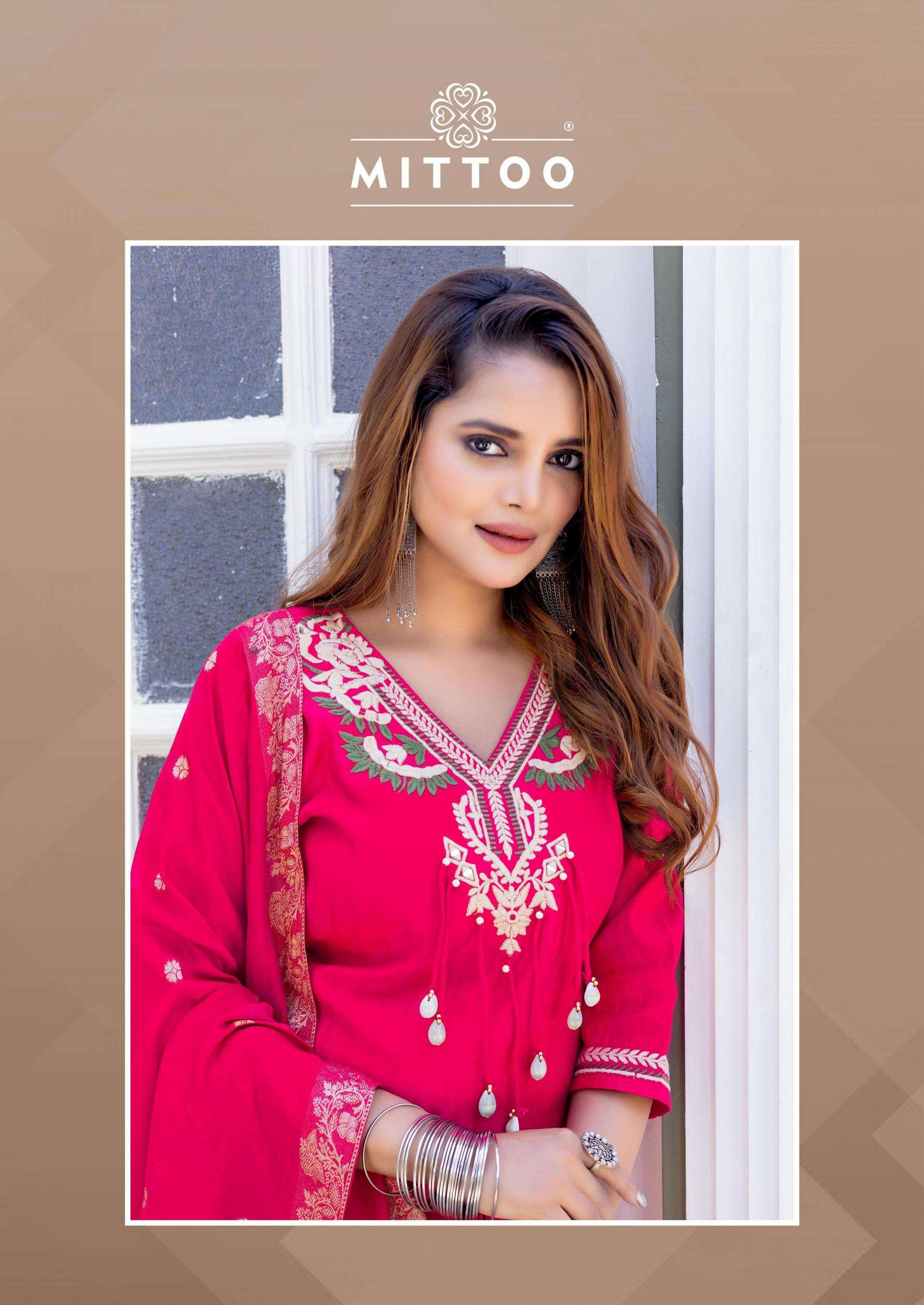 MITTOO PRESENTS MANSA VOL-1 VISCOSE WEAVING READYMADE STYLISH KURTIS CATALOG WHOLESALER AND EXPORTER 
