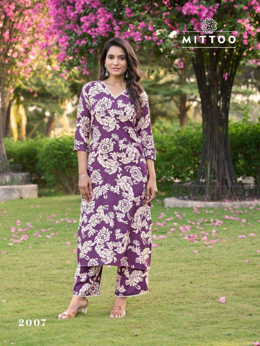 Mittoo Presents Sulekha Vol-2 Readymade Classic Rayon Kurti With Pant For Womens Catalog Wholesaler 