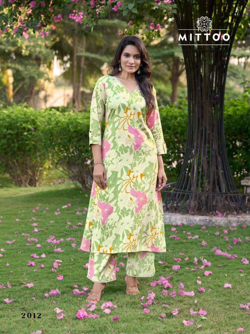 Mittoo Presents Sulekha Vol-2 Readymade Classic Rayon Kurti With Pant For Womens Catalog Wholesaler 
