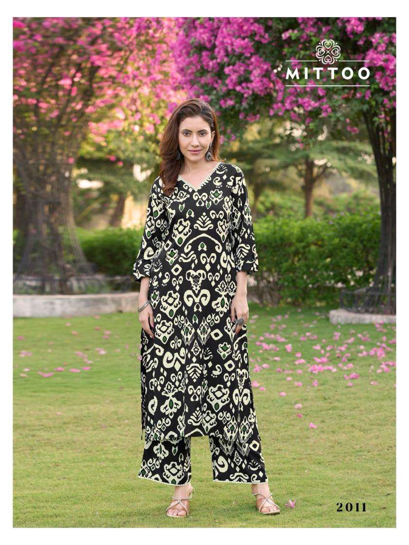 Mittoo Presents Sulekha Vol-2 Readymade Classic Rayon Kurti With Pant For Womens Catalog Wholesaler 