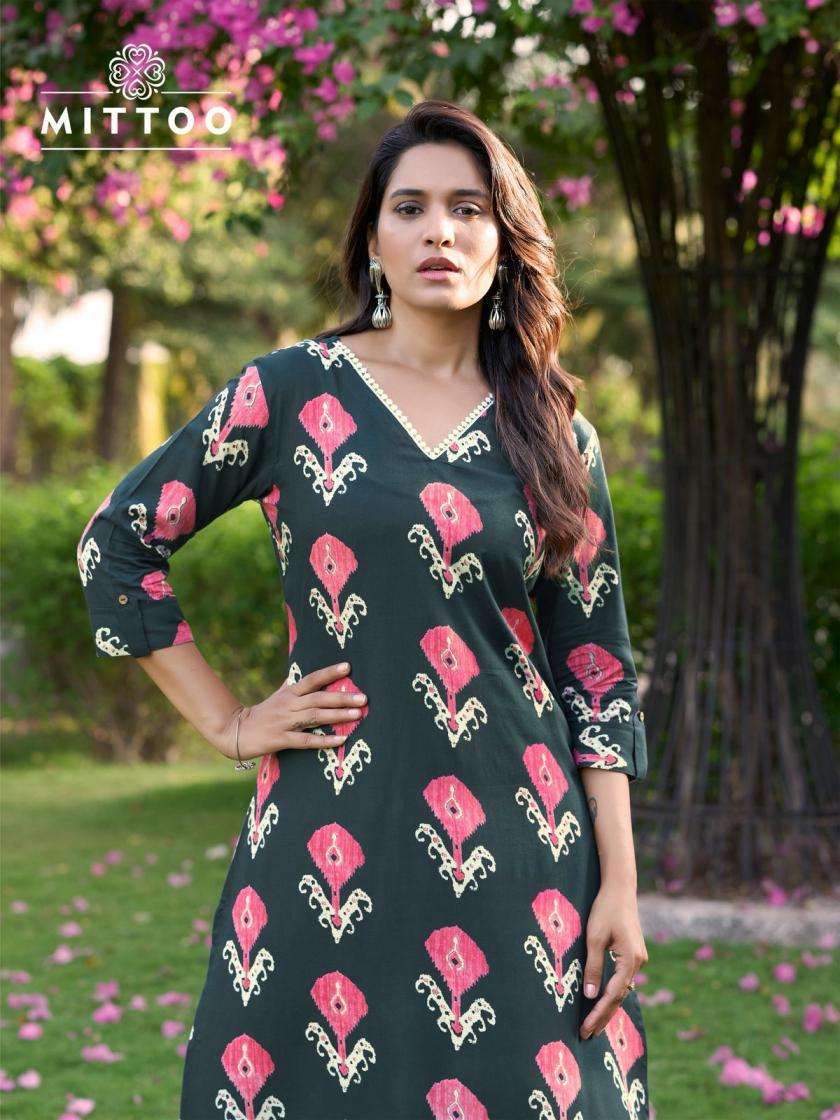 Mittoo Presents Sulekha Vol-2 Readymade Classic Rayon Kurti With Pant For Womens Catalog Wholesaler 