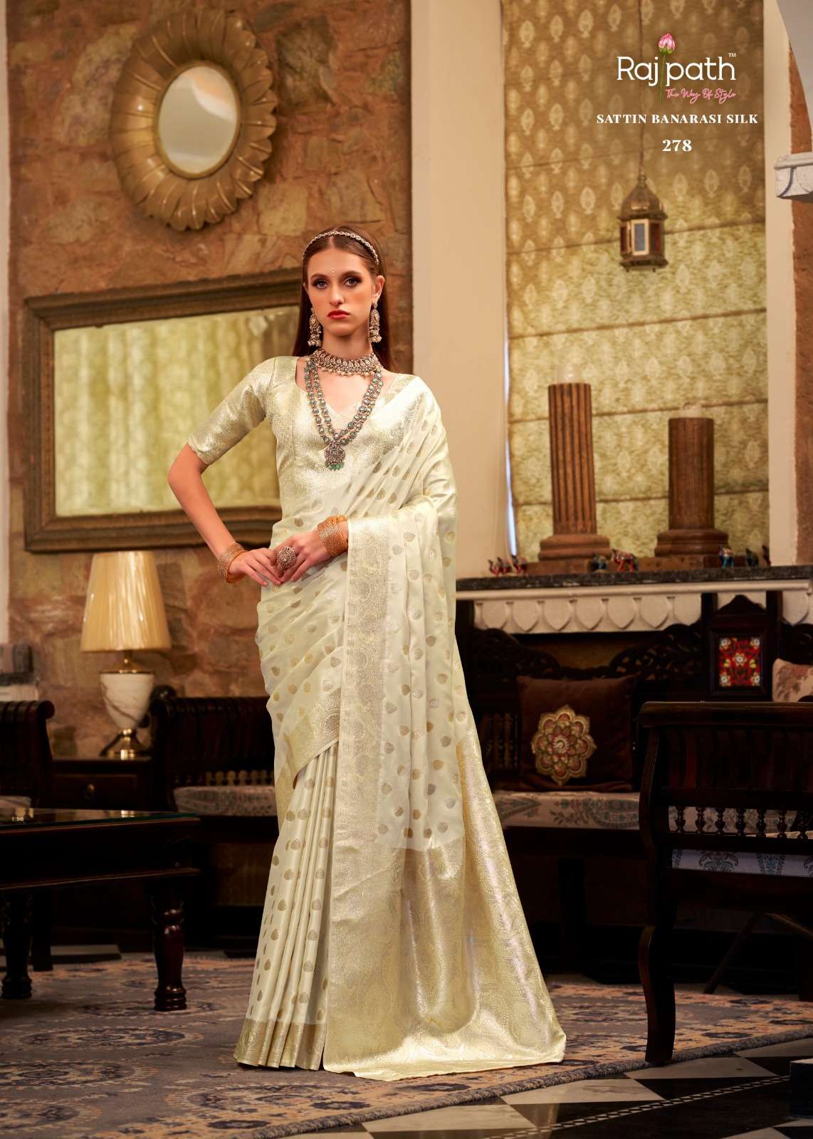 Rajpath Presents Shella Gold Wholesale Satin Silk Party Wear Sarees Catalog Wholesaler And Exporter In Surat