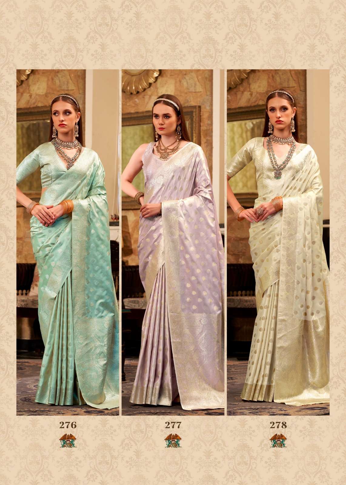 Rajpath Presents Shella Gold Wholesale Satin Silk Party Wear Sarees Catalog Wholesaler And Exporter In Surat