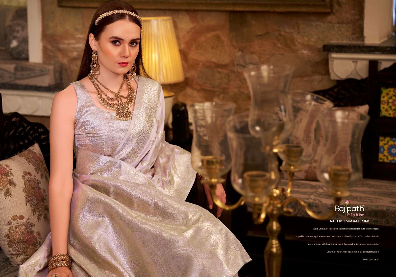 Rajpath Presents Shella Gold Wholesale Satin Silk Party Wear Sarees Catalog Wholesaler And Exporter In Surat