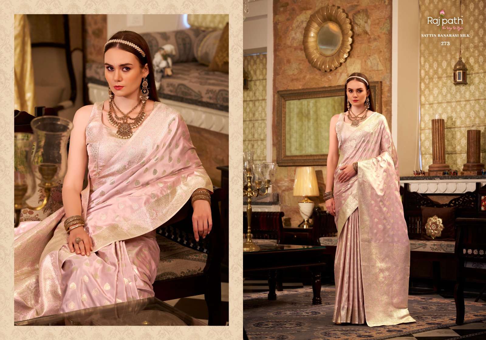 Rajpath Presents Shella Gold Wholesale Satin Silk Party Wear Sarees Catalog Wholesaler And Exporter In Surat