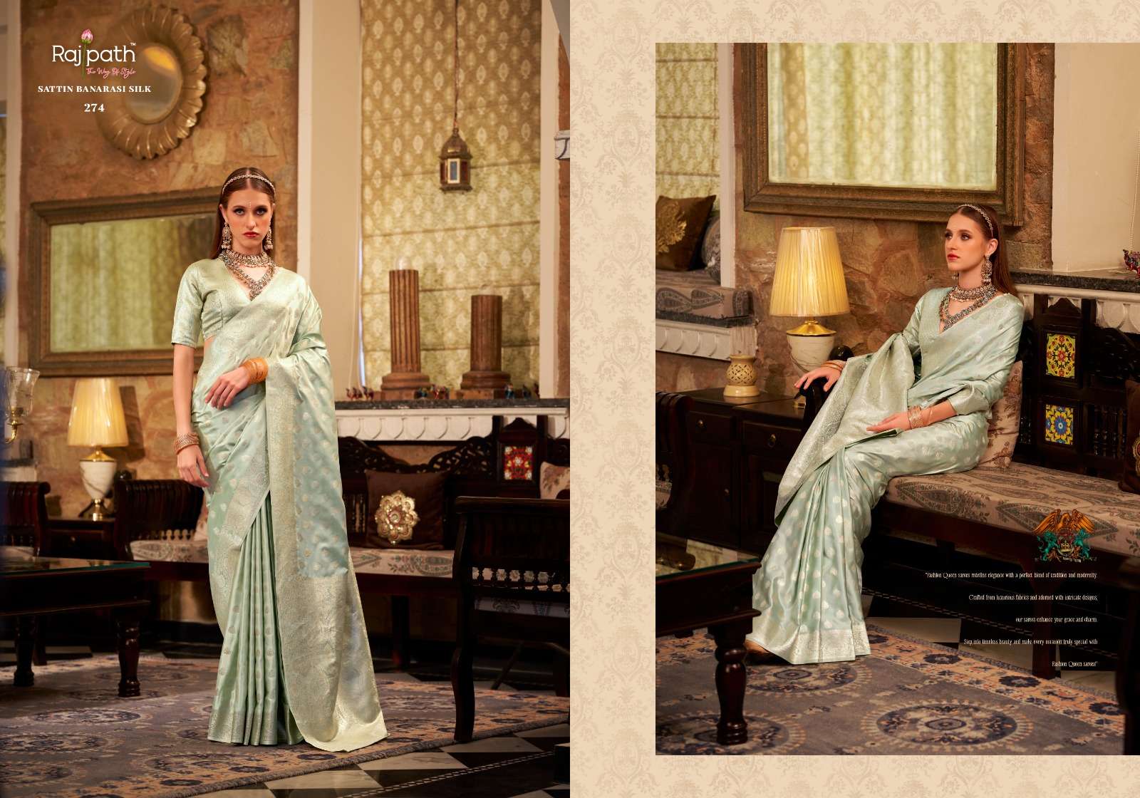 Rajpath Presents Shella Gold Wholesale Satin Silk Party Wear Sarees Catalog Wholesaler And Exporter In Surat