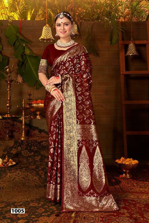 Saroj Presents Tarika Silk Vol-1 Wholesale Pure 50*600 Silk Rich Pallu Pretty Look Sarees Catalog Wholesaler And Exporter 