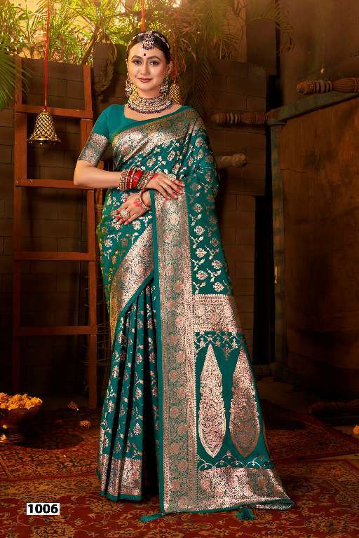 Saroj Presents Tarika Silk Vol-1 Wholesale Pure 50*600 Silk Rich Pallu Pretty Look Sarees Catalog Wholesaler And Exporter 