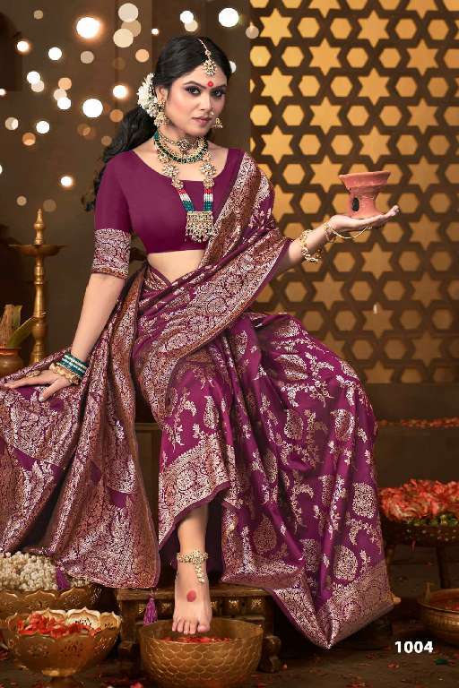 SAROJ PRESENTS TARIKA SILK VOL-2 WHOLESALE PURE SILK WITH PALLU DESIGNER FANCY SAREES CATALOG WHOLESALER AND EXPORTER 