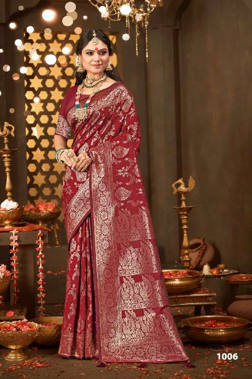 SAROJ PRESENTS TARIKA SILK VOL-2 WHOLESALE PURE SILK WITH PALLU DESIGNER FANCY SAREES CATALOG WHOLESALER AND EXPORTER 