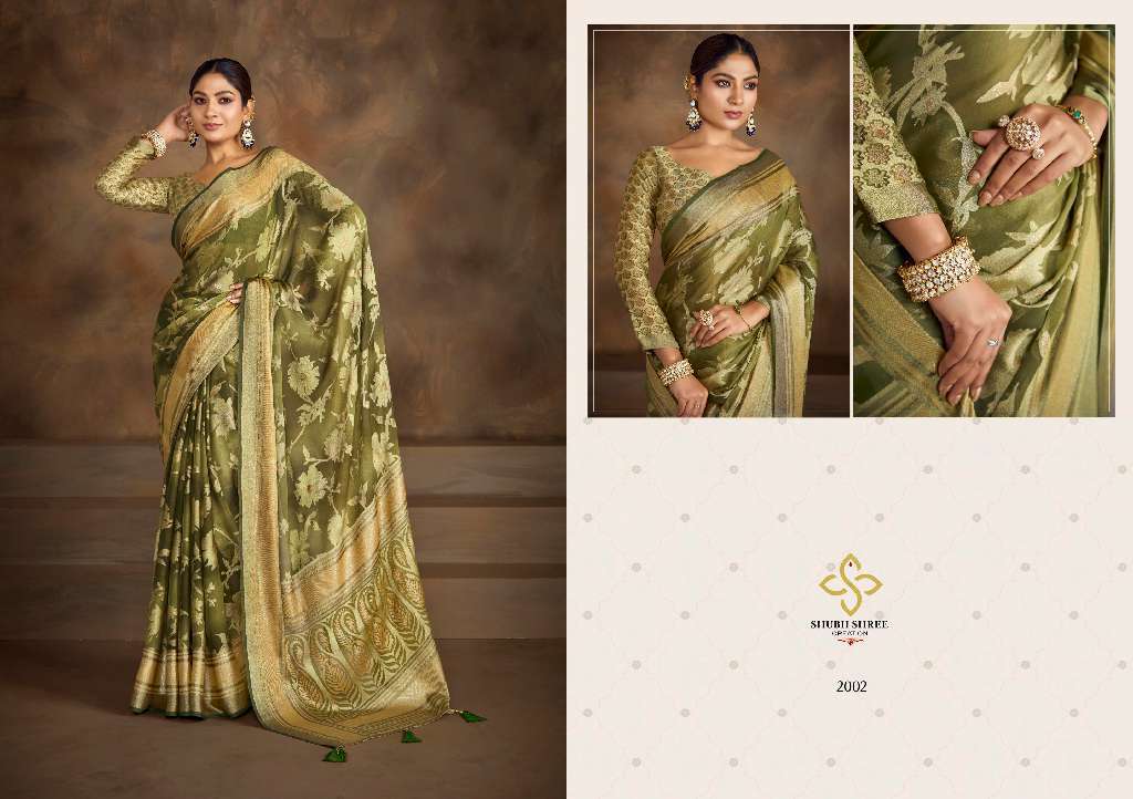 SHUBH SHREE CREATION PRESENTS SHAGUN VOL-2 DULL MOSS BRASSO SHOP TRENDY SAREE FOR WOMENS