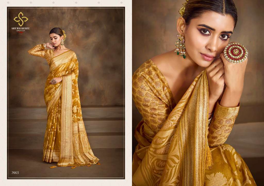 SHUBH SHREE CREATION PRESENTS SHAGUN VOL-2 DULL MOSS BRASSO SHOP TRENDY SAREE FOR WOMENS