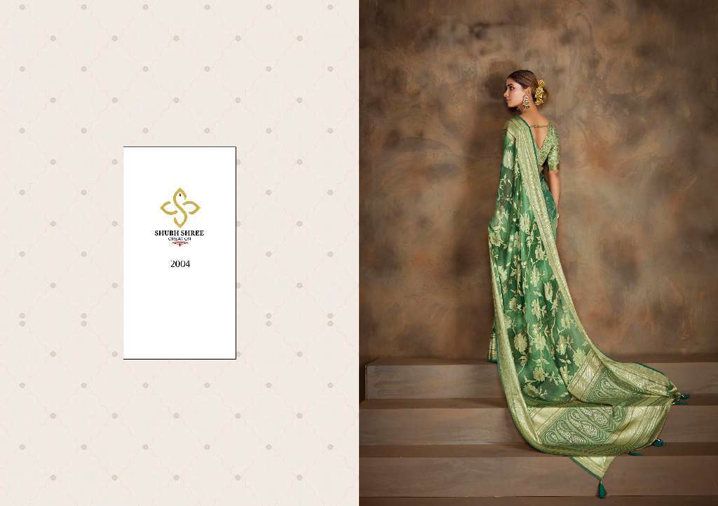 SHUBH SHREE CREATION PRESENTS SHAGUN VOL-2 DULL MOSS BRASSO SHOP TRENDY SAREE FOR WOMENS