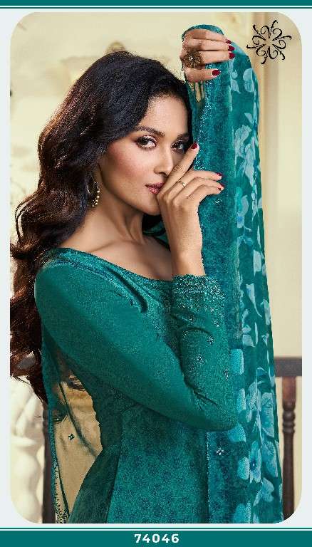 Vinay Presents Silkina Royal Crepe Vol-47 Wholesale Royal Crepe With Work Salwar Suits Catalog Wholesaler 