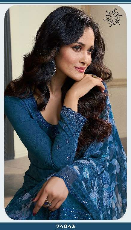 Vinay Presents Silkina Royal Crepe Vol-47 Wholesale Royal Crepe With Work Salwar Suits Catalog Wholesaler 