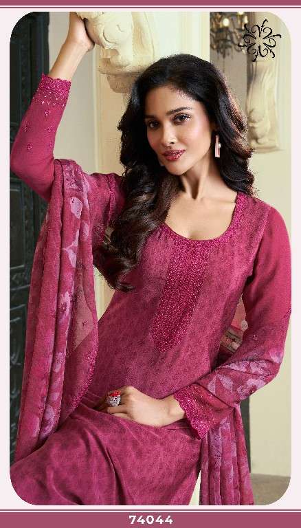 Vinay Presents Silkina Royal Crepe Vol-47 Wholesale Royal Crepe With Work Salwar Suits Catalog Wholesaler 