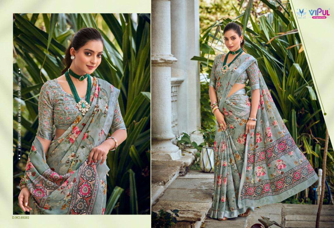 VIPUL PRESENTS SAMRIDDHI NEW GORGETTE SAREE COLLECTION CATALOG WHOLESALER AND EXPORTER 