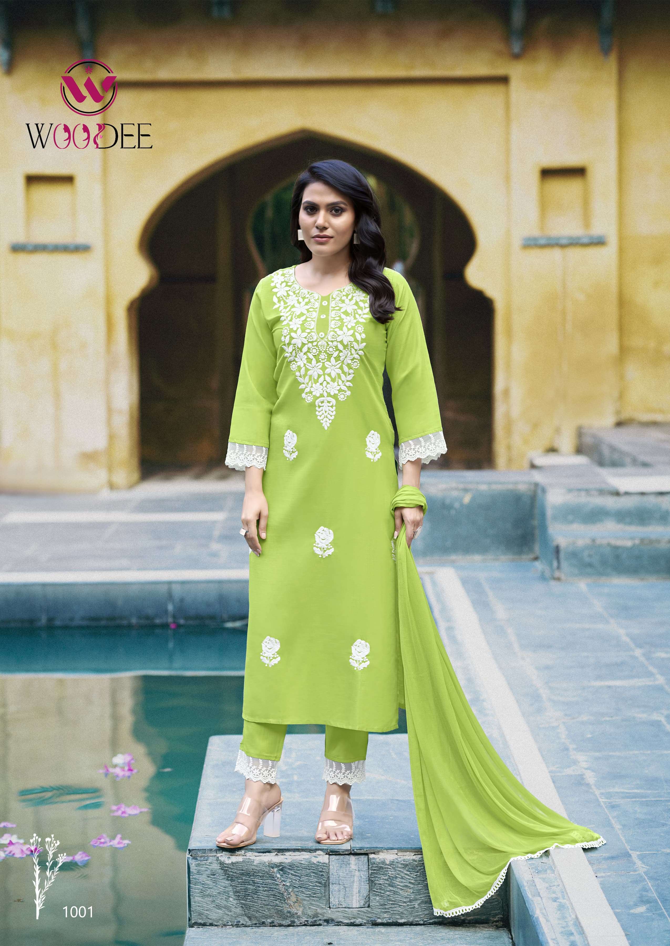 Woodee Presents White Lotus Fancy Rayon Kurtis Catalog Wholesaler And Exporter