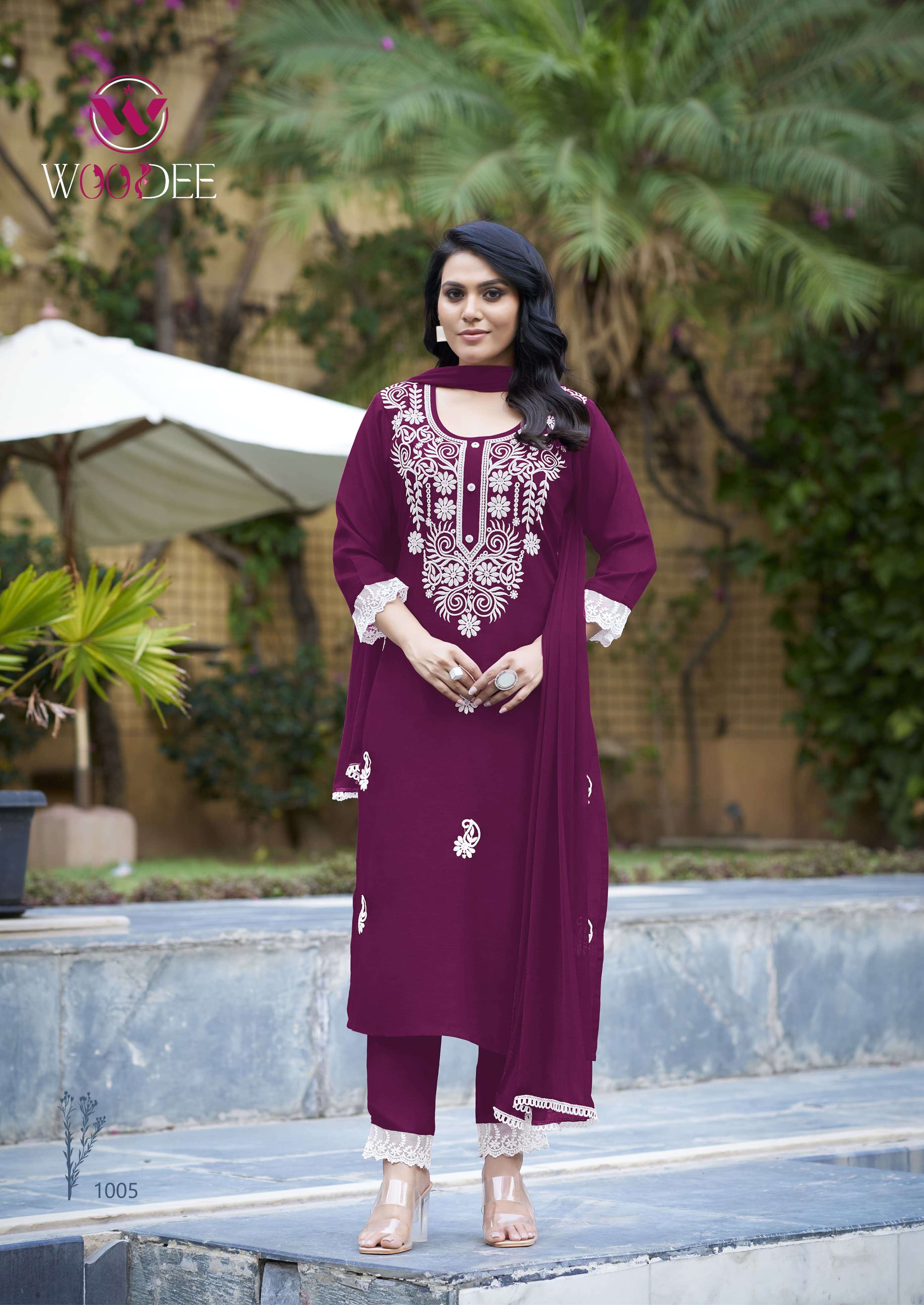 Woodee Presents White Lotus Fancy Rayon Kurtis Catalog Wholesaler And Exporter