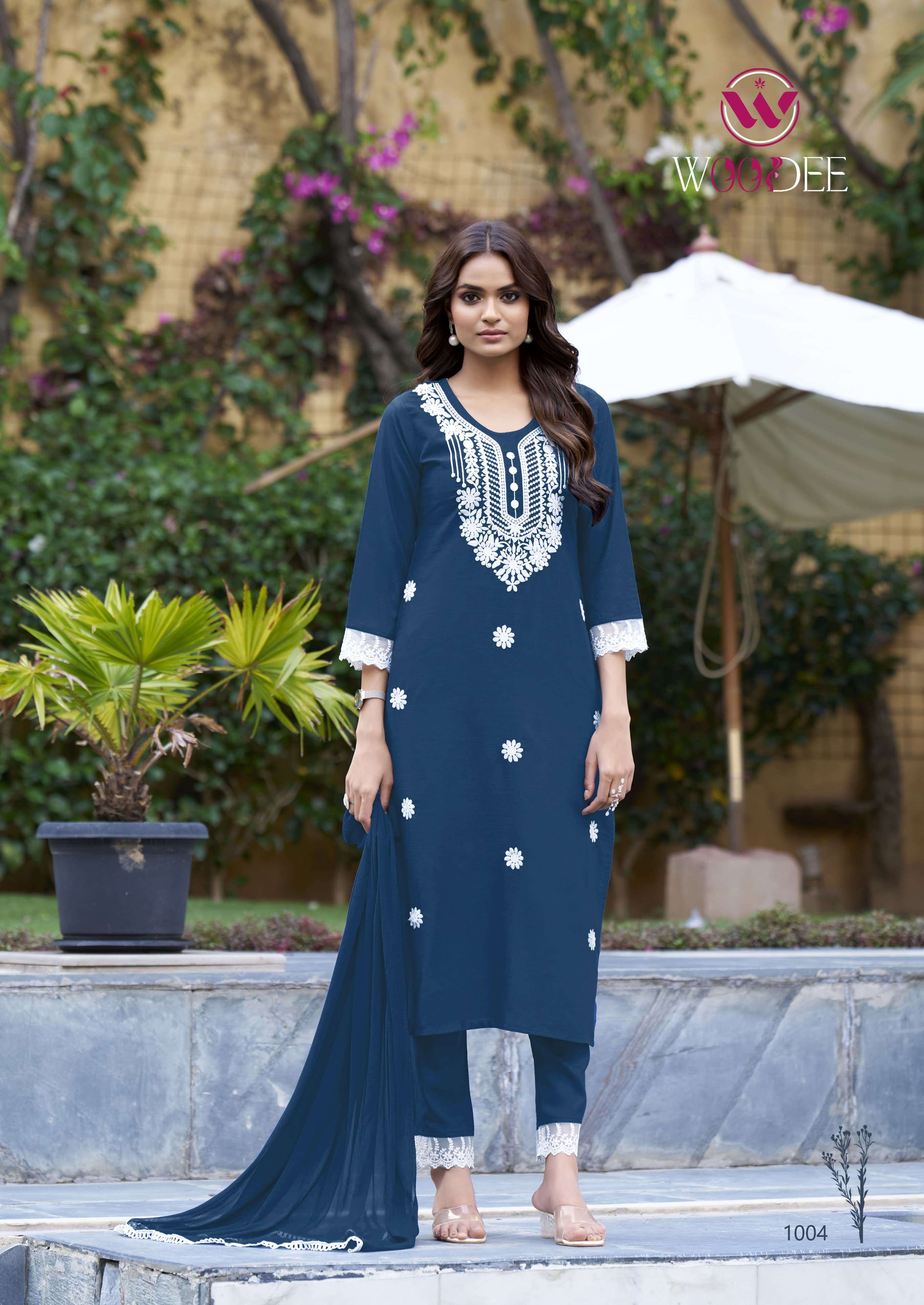 Woodee Presents White Lotus Fancy Rayon Kurtis Catalog Wholesaler And Exporter