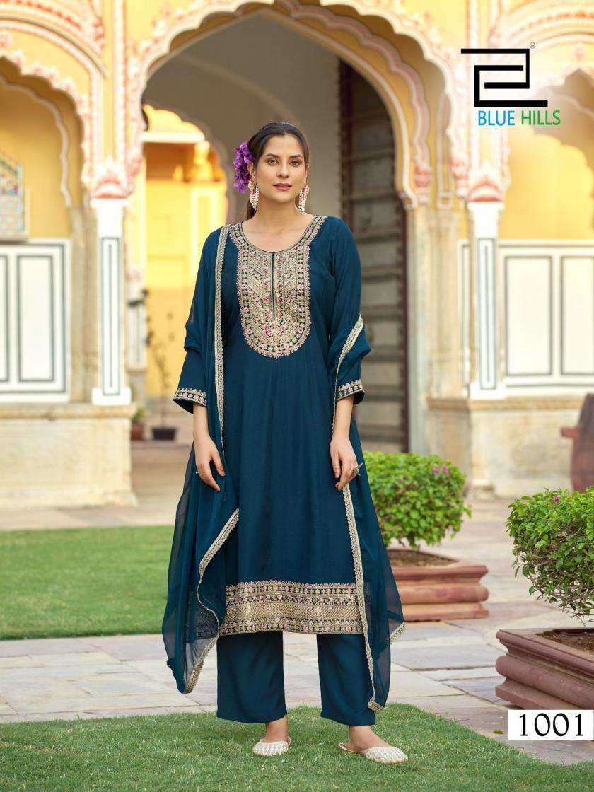 Blue Hills Presents Mumtaz Rayon Anarkali Style Fully Stitch Plus Size Suit For Womens Catalog Wholesaler And Exporter 