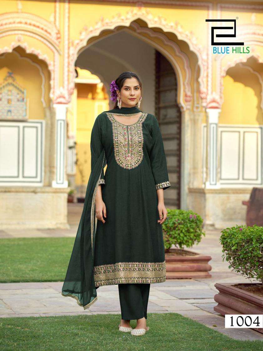Blue Hills Presents Mumtaz Rayon Anarkali Style Fully Stitch Plus Size Suit For Womens Catalog Wholesaler And Exporter 