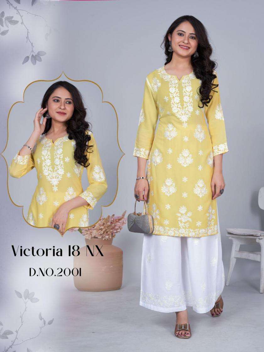 Blue Hills Presents Victoria Vol-18 NX Rayon Readymade Stylish Kurti With Plazzo Catalog WHolesaler 