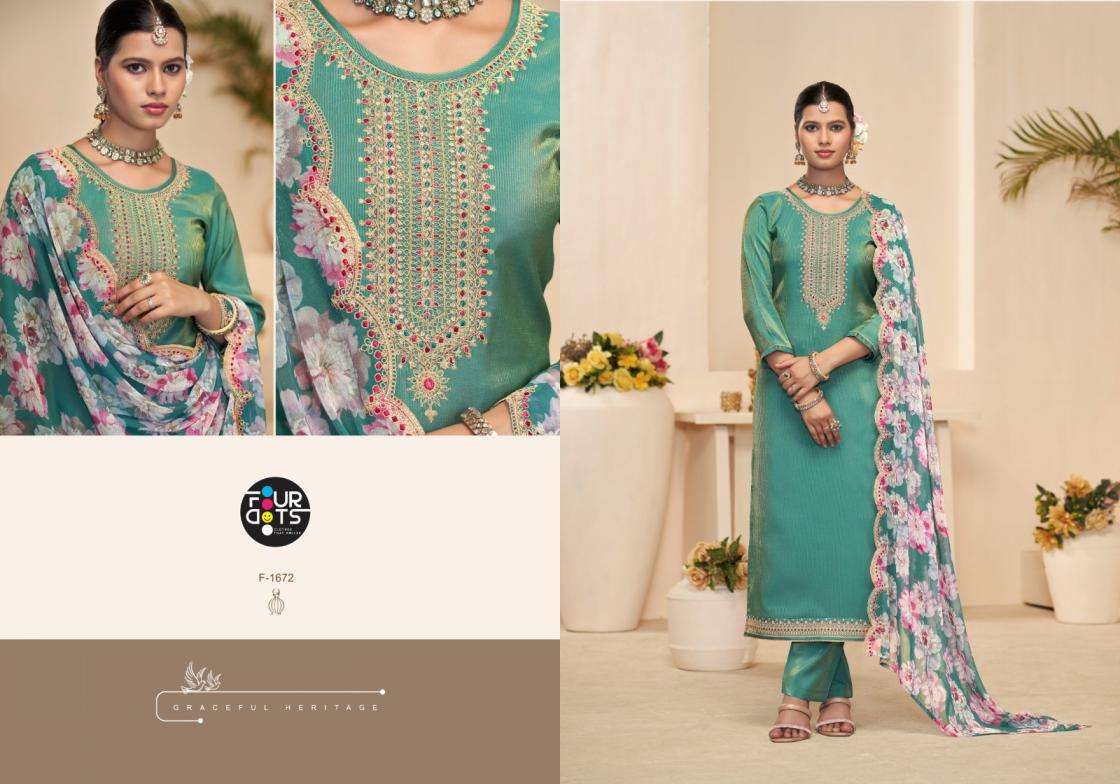FOURDOTS PRESENTS MOUNI DESIGNER STRAIGHT SALWAR SUITS CATALOG WHOLESALER AND EXPORTER 