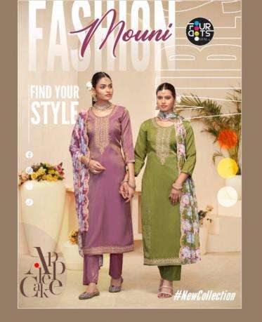 FOURDOTS PRESENTS MOUNI DESIGNER STRAIGHT SALWAR SUITS CATALOG WHOLESALER AND EXPORTER 