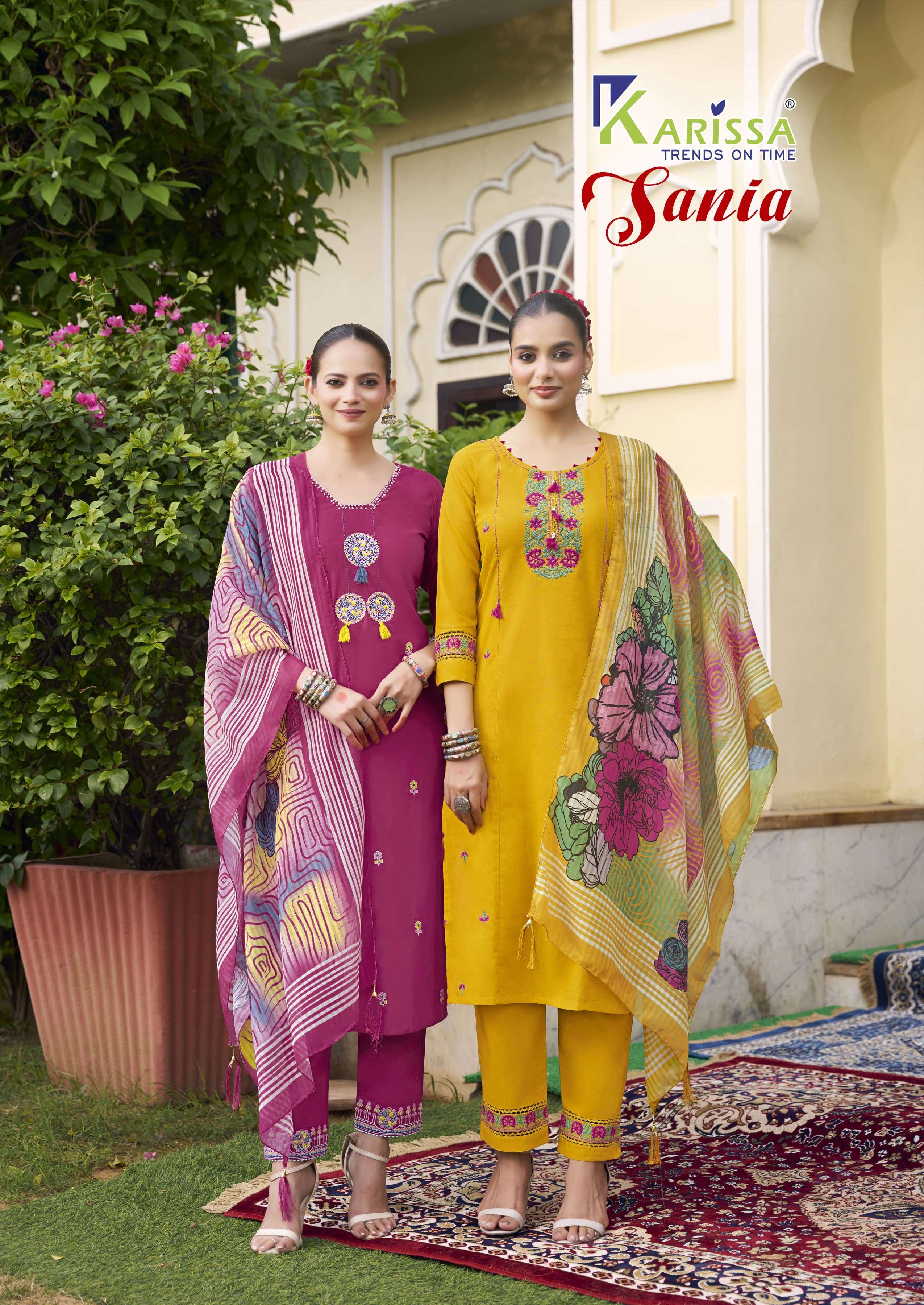 KARISSA PRESENTS SANIA  FANCY HEAVY COTTON FLAX KURTIS CATALOG WHOLESALER AND EXPORTER IN SURAT