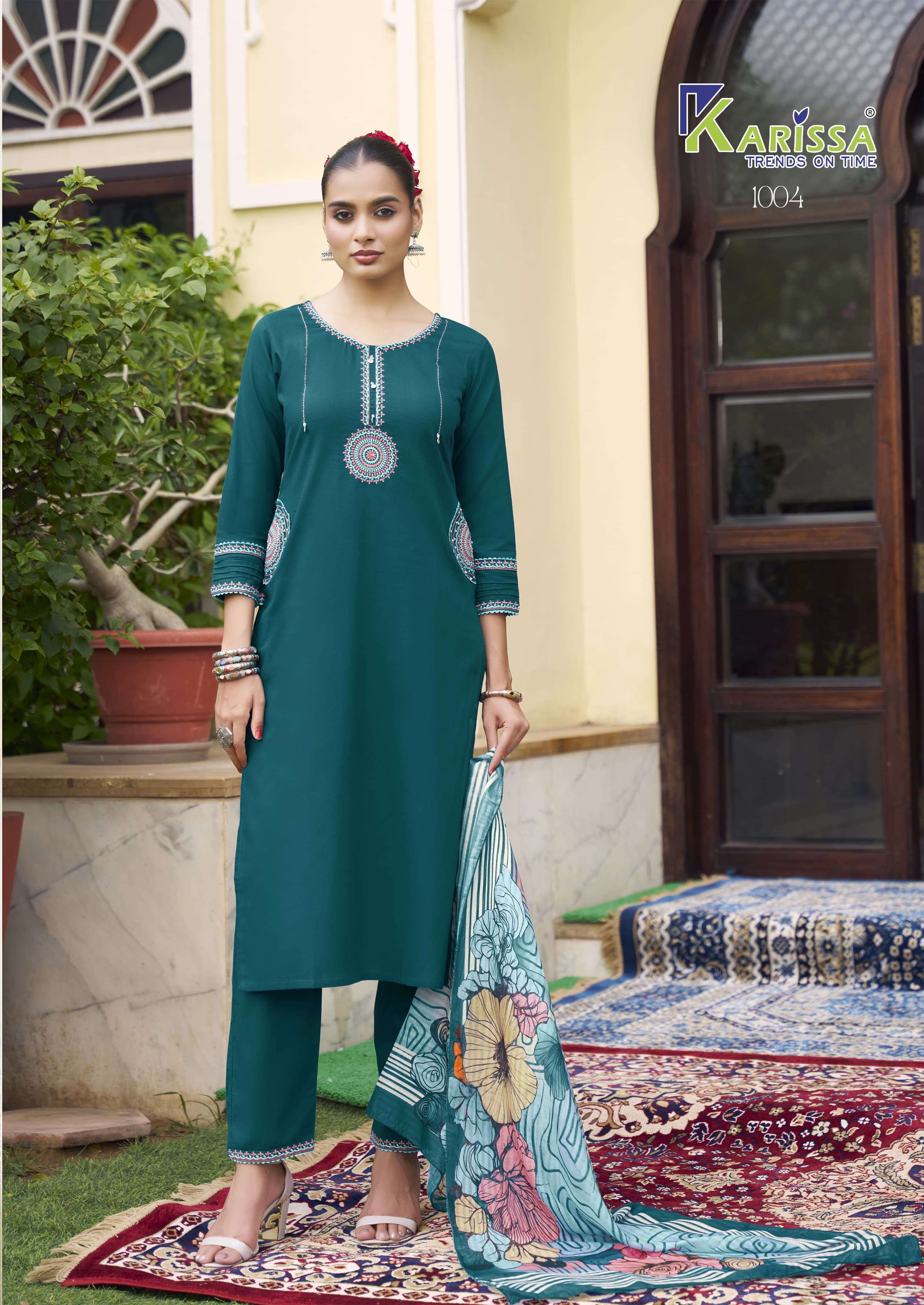 KARISSA PRESENTS SANIA  FANCY HEAVY COTTON FLAX KURTIS CATALOG WHOLESALER AND EXPORTER IN SURAT
