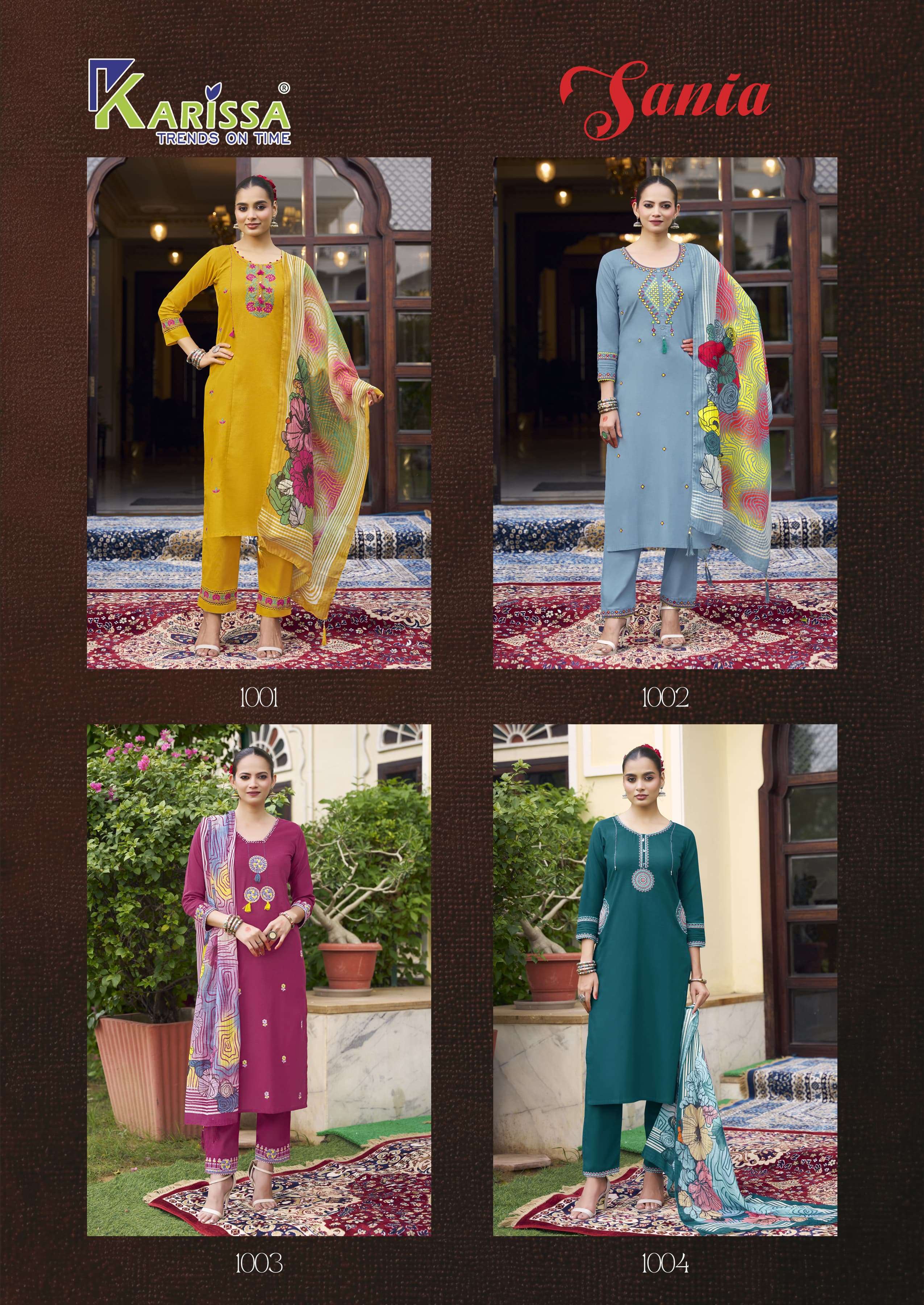 KARISSA PRESENTS SANIA  FANCY HEAVY COTTON FLAX KURTIS CATALOG WHOLESALER AND EXPORTER IN SURAT