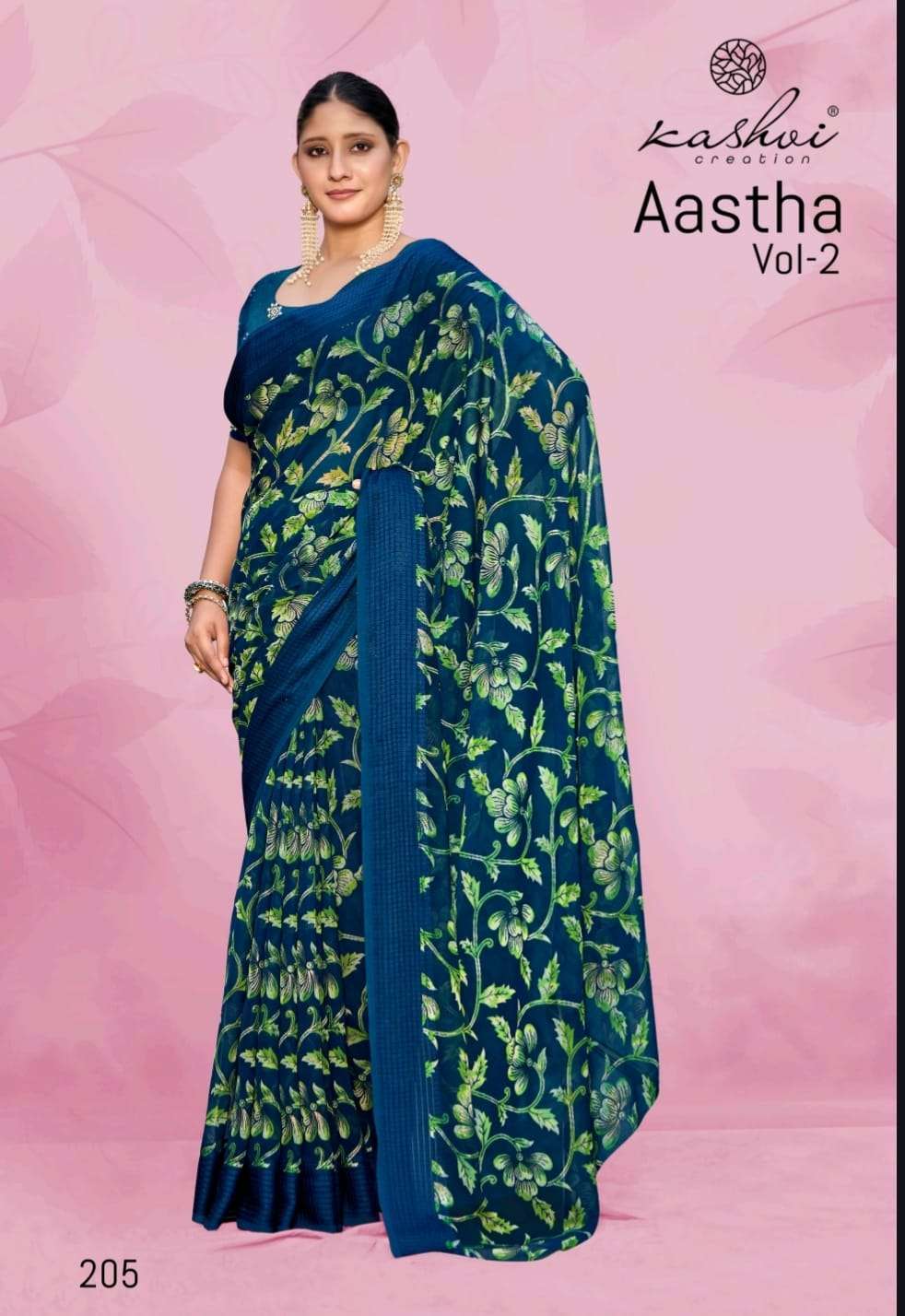 Kashvi creation presents Aastha Vol-2 Printed Georgette Saree Catalog Wholesalers