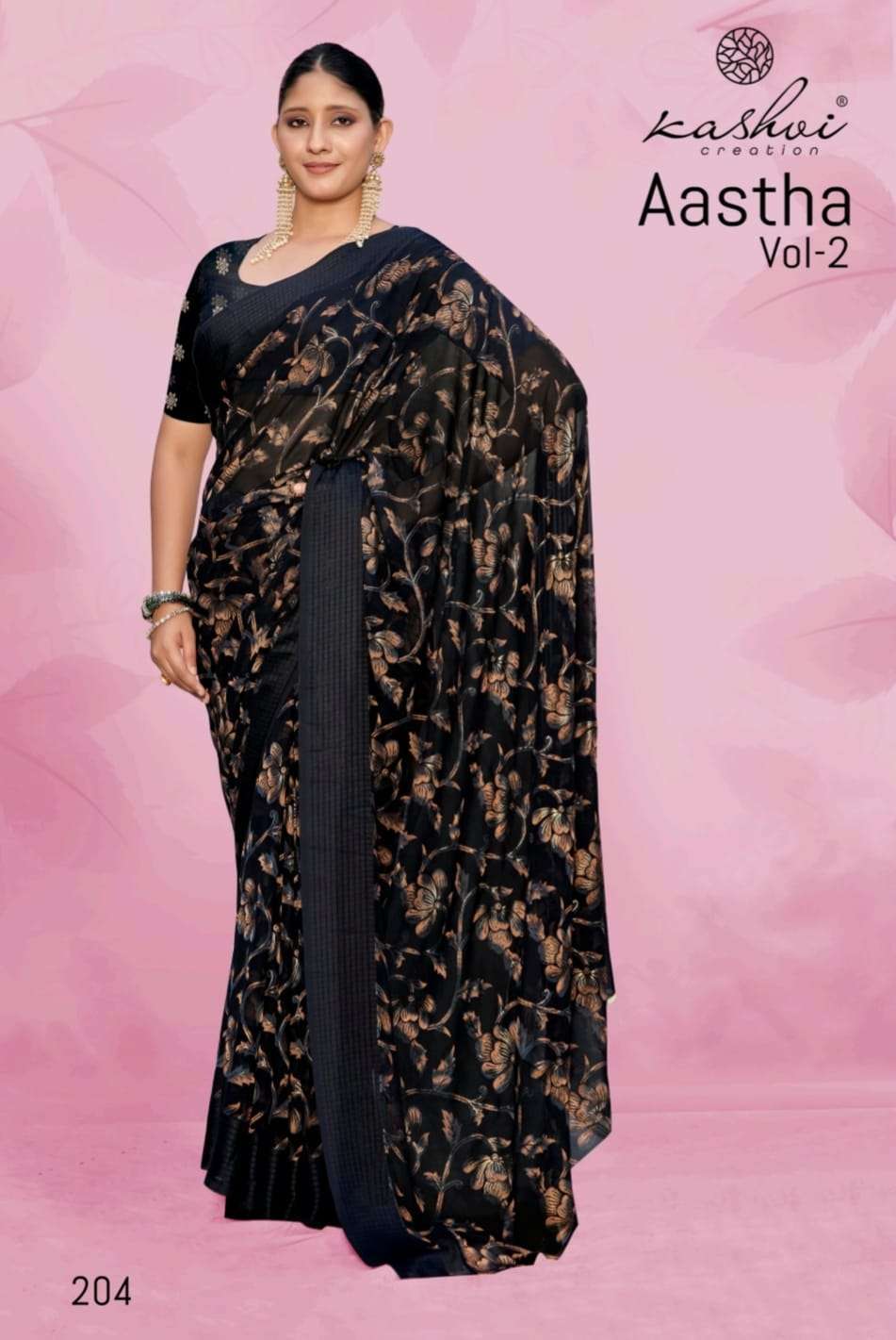 Kashvi creation presents Aastha Vol-2 Printed Georgette Saree Catalog Wholesalers