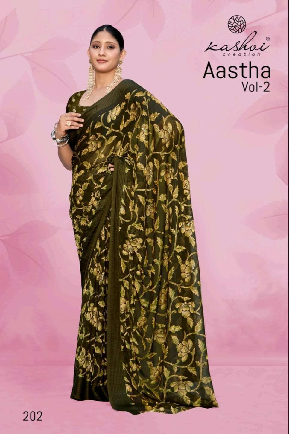 Kashvi creation presents Aastha Vol-2 Printed Georgette Saree Catalog Wholesalers
