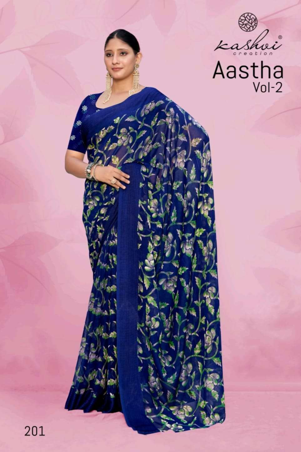 Kashvi creation presents Aastha Vol-2 Printed Georgette Saree Catalog Wholesalers