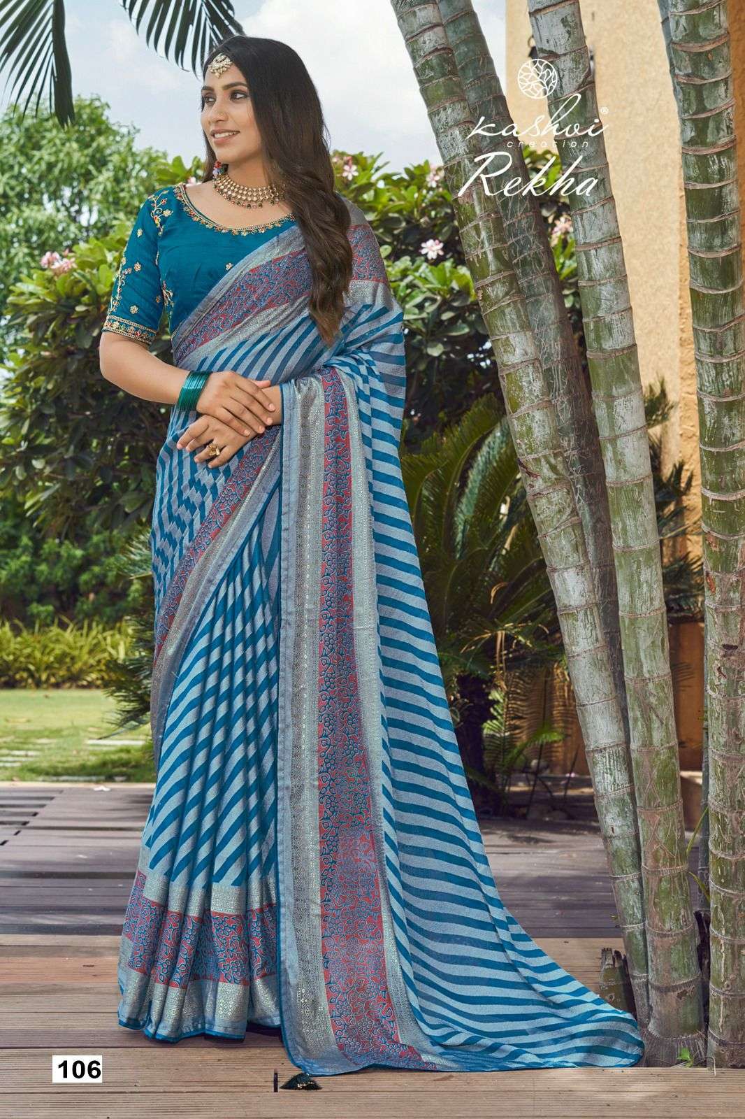 kashvi creation presents rekha brasso best saree catalog wholesaler and exporter in surat