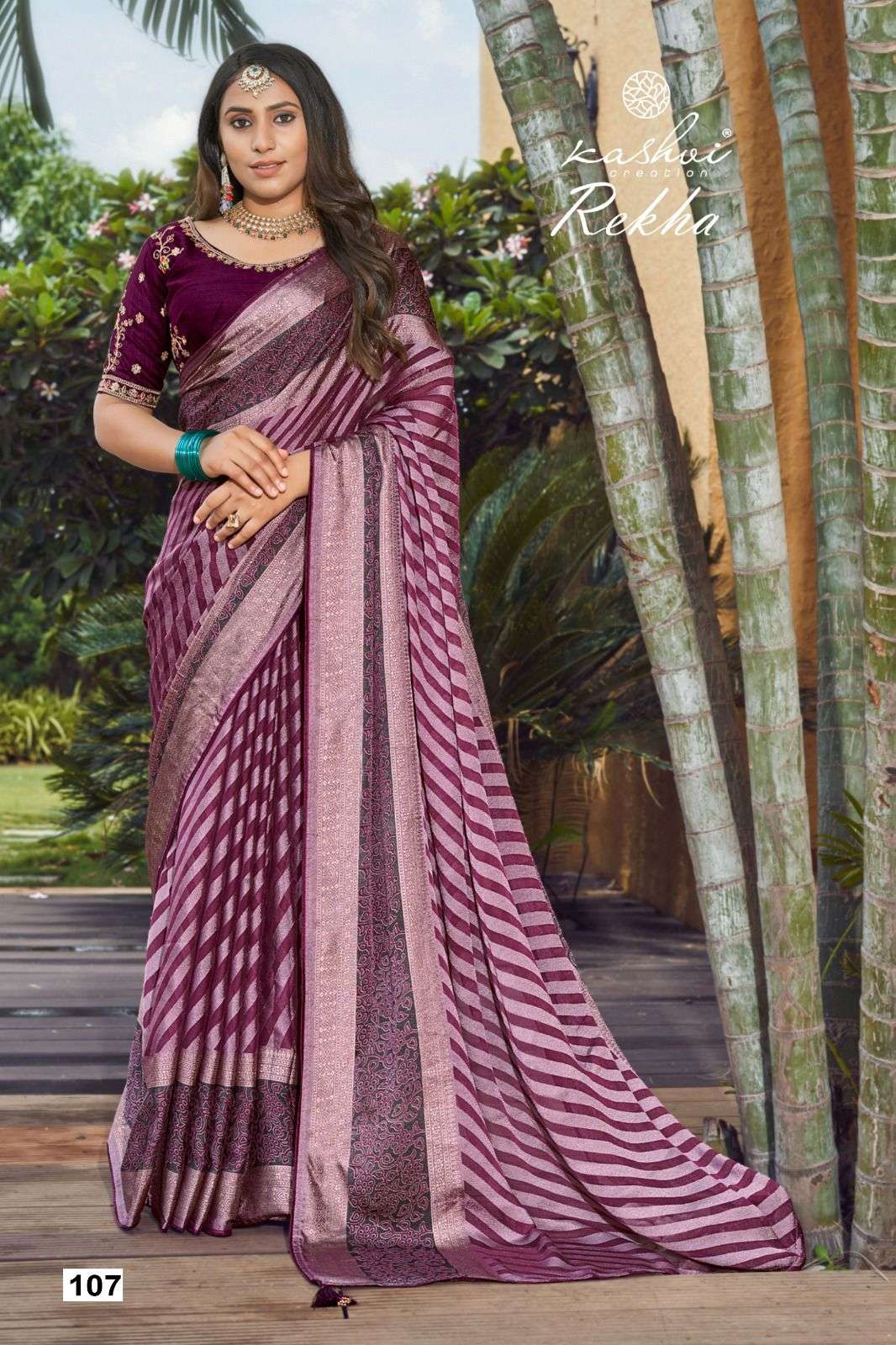 kashvi creation presents rekha brasso best saree catalog wholesaler and exporter in surat
