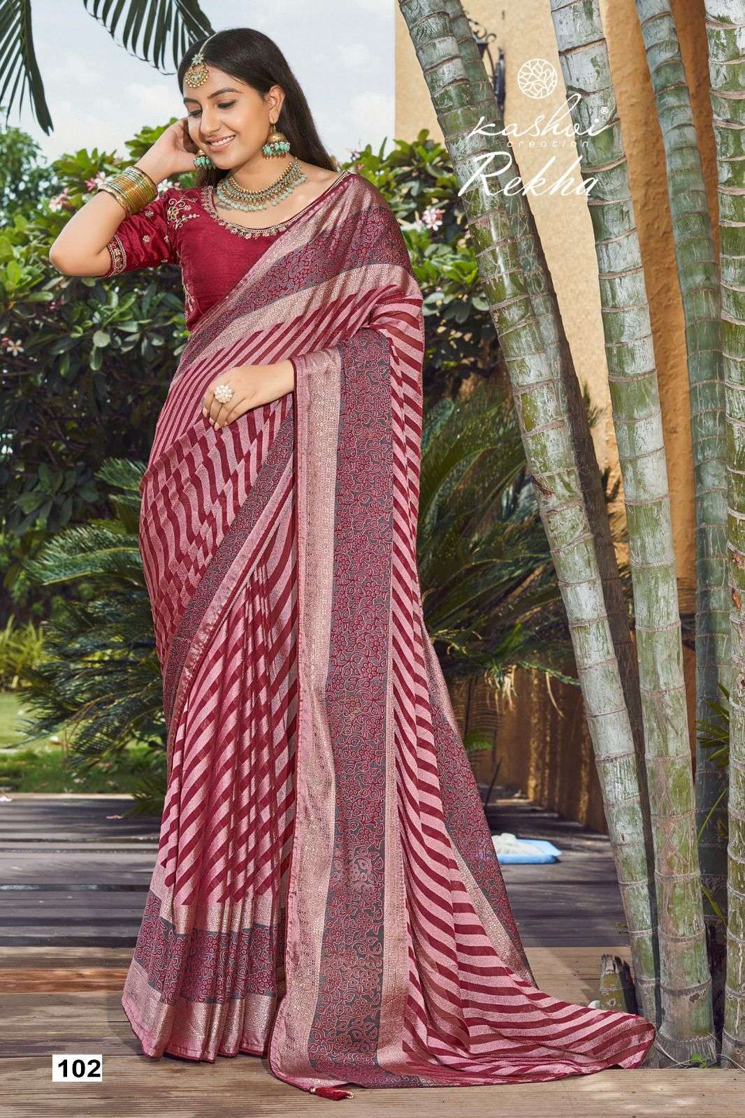 kashvi creation presents rekha brasso best saree catalog wholesaler and exporter in surat