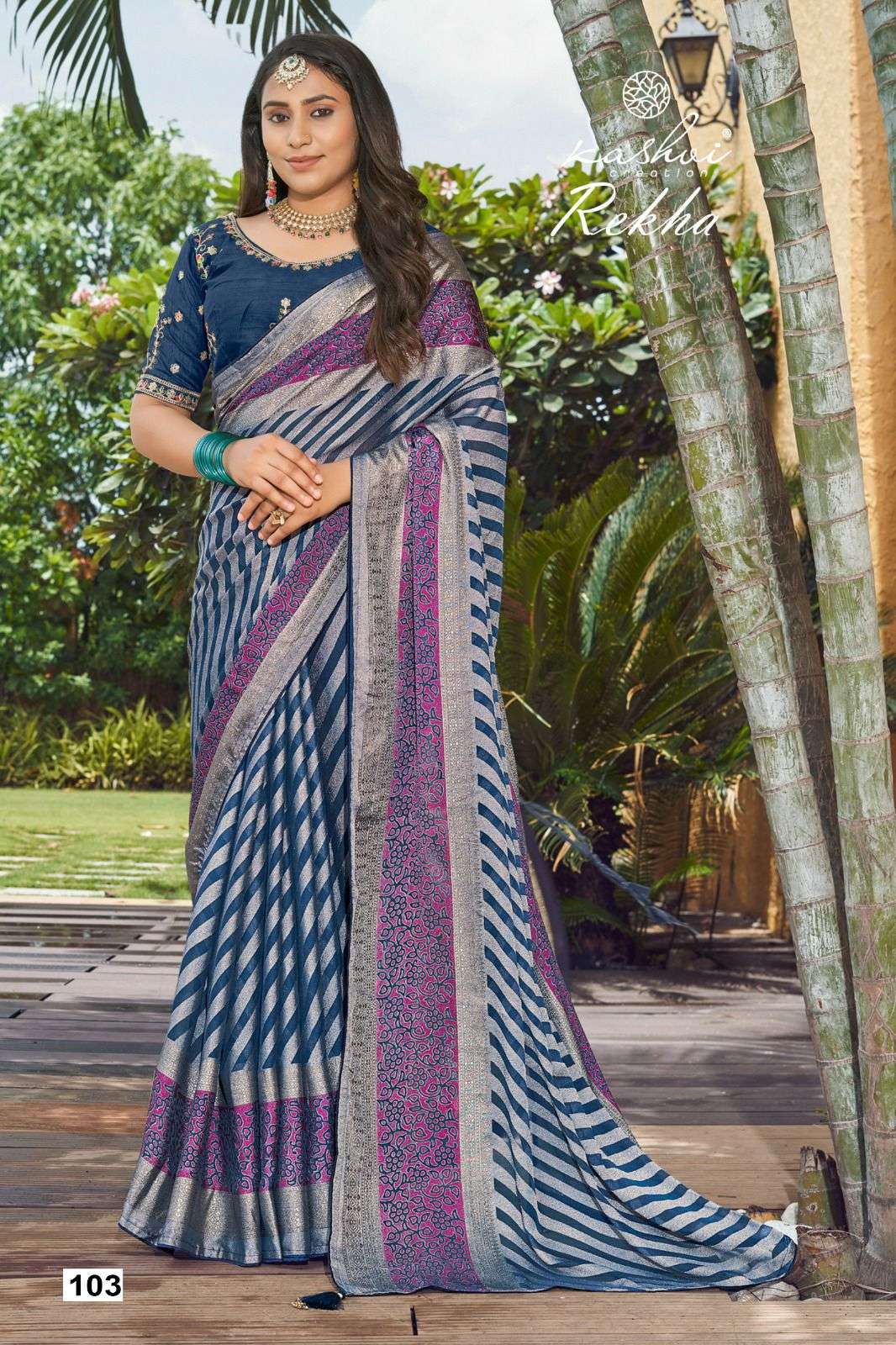 kashvi creation presents rekha brasso best saree catalog wholesaler and exporter in surat