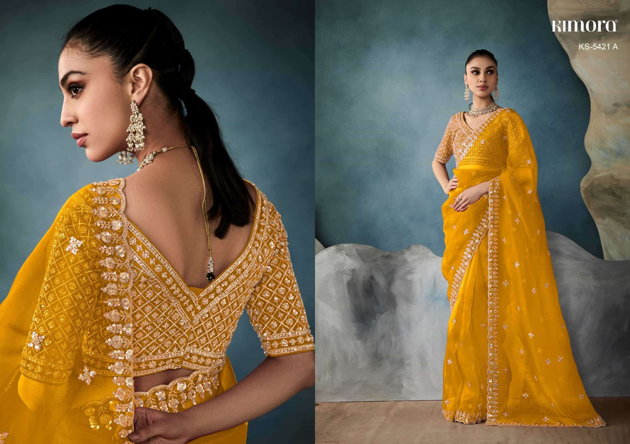 Kimora presents Iconic 5421 Colors Designer Saree cataloge Collection Wholesale