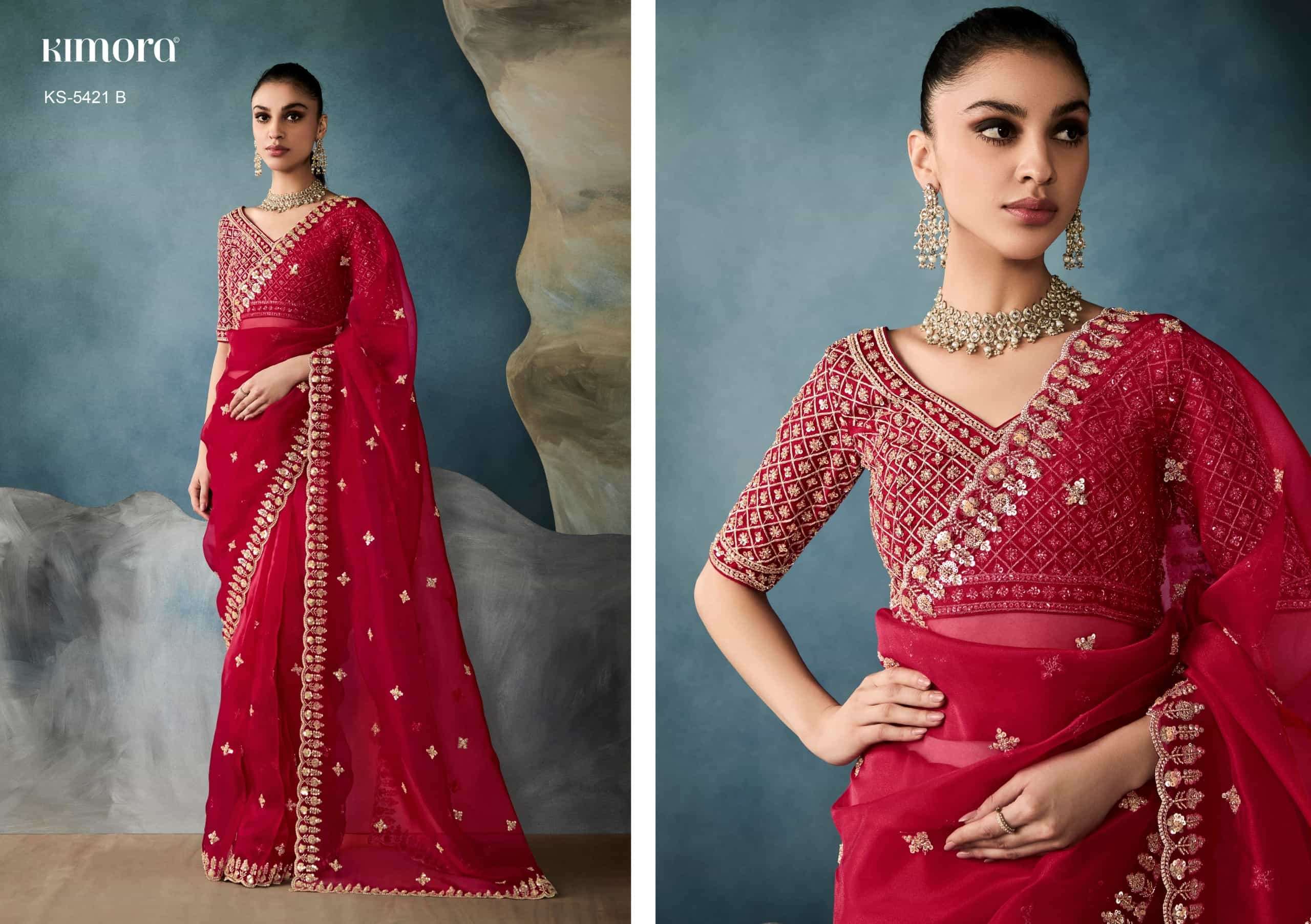 Kimora presents Iconic 5421 Colors Designer Saree cataloge Collection Wholesale