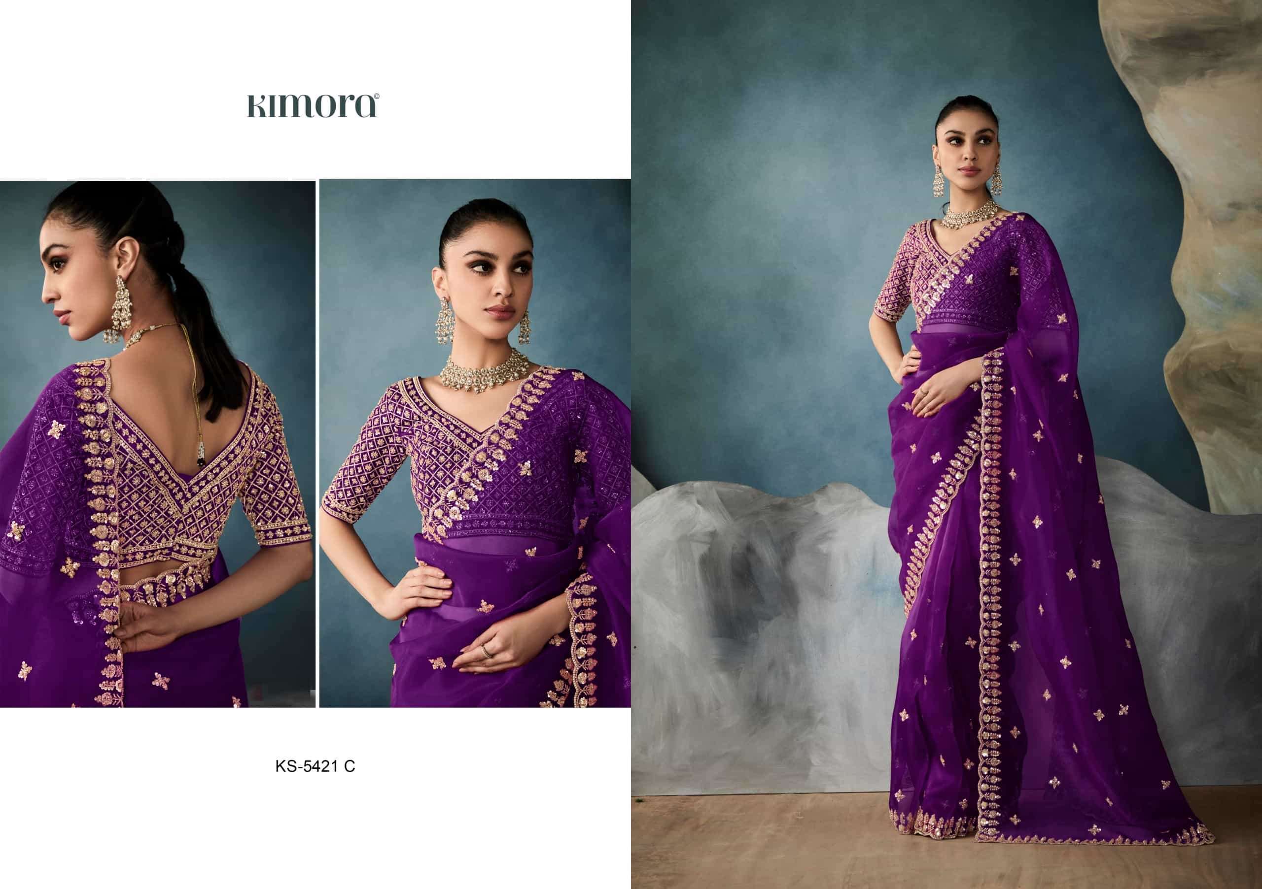 Kimora presents Iconic 5421 Colors Designer Saree cataloge Collection Wholesale