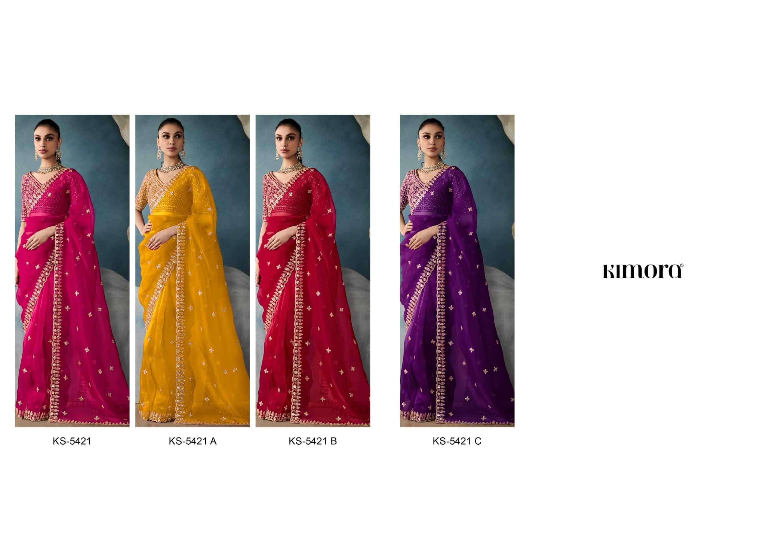 Kimora presents Iconic 5421 Colors Designer Saree cataloge Collection Wholesale