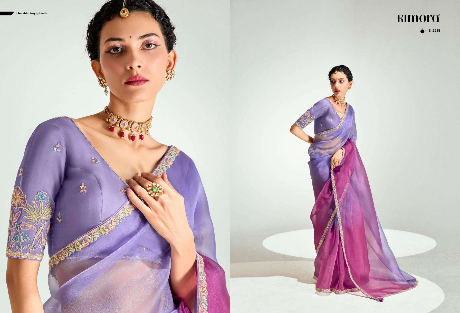 Kimora Presents Rangrez Organza Tissue Exclusive Saree For Every Occasion Catalog Wholesaler And Exporter 