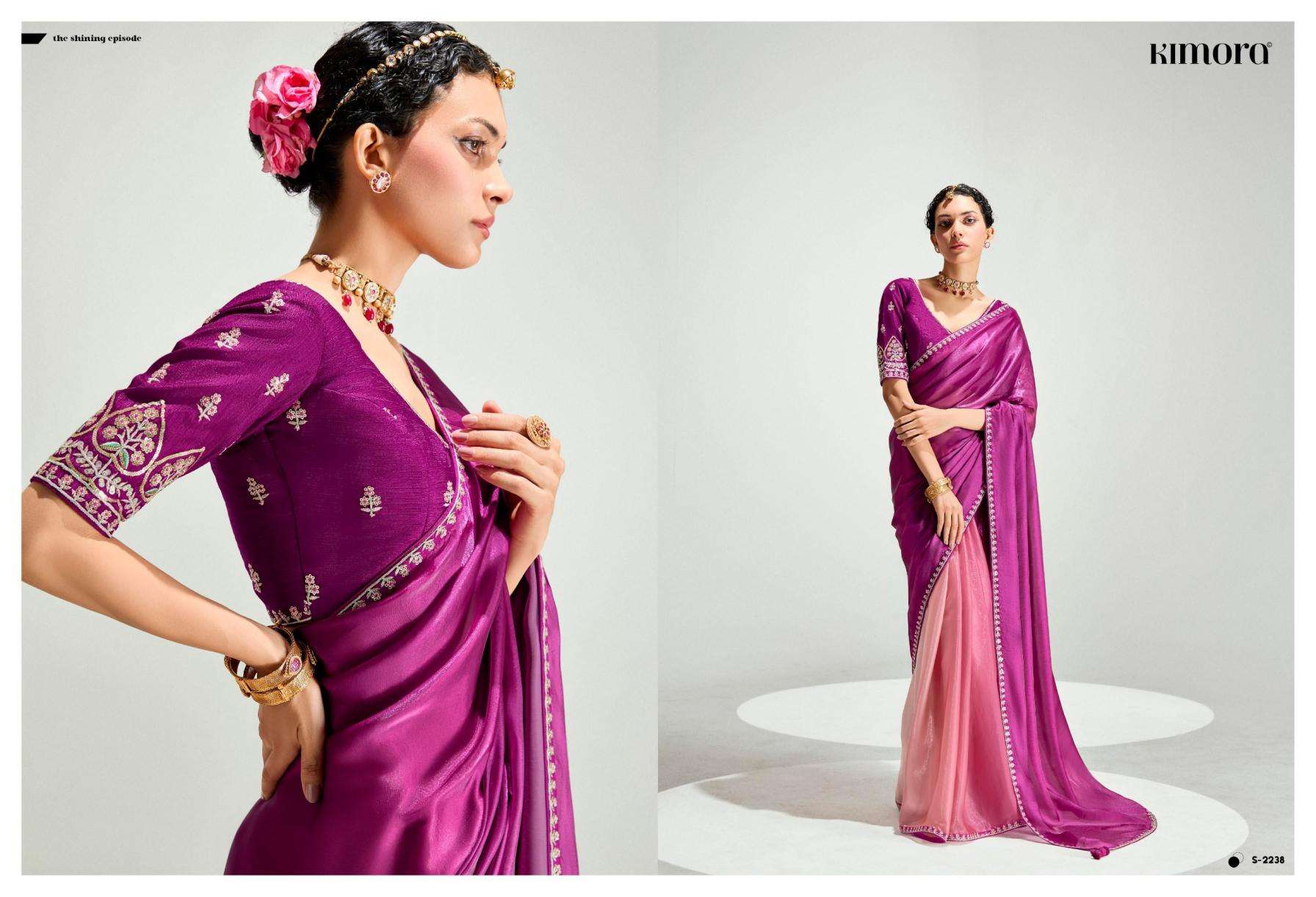 Kimora Presents Rangrez Organza Tissue Exclusive Saree For Every Occasion Catalog Wholesaler And Exporter 