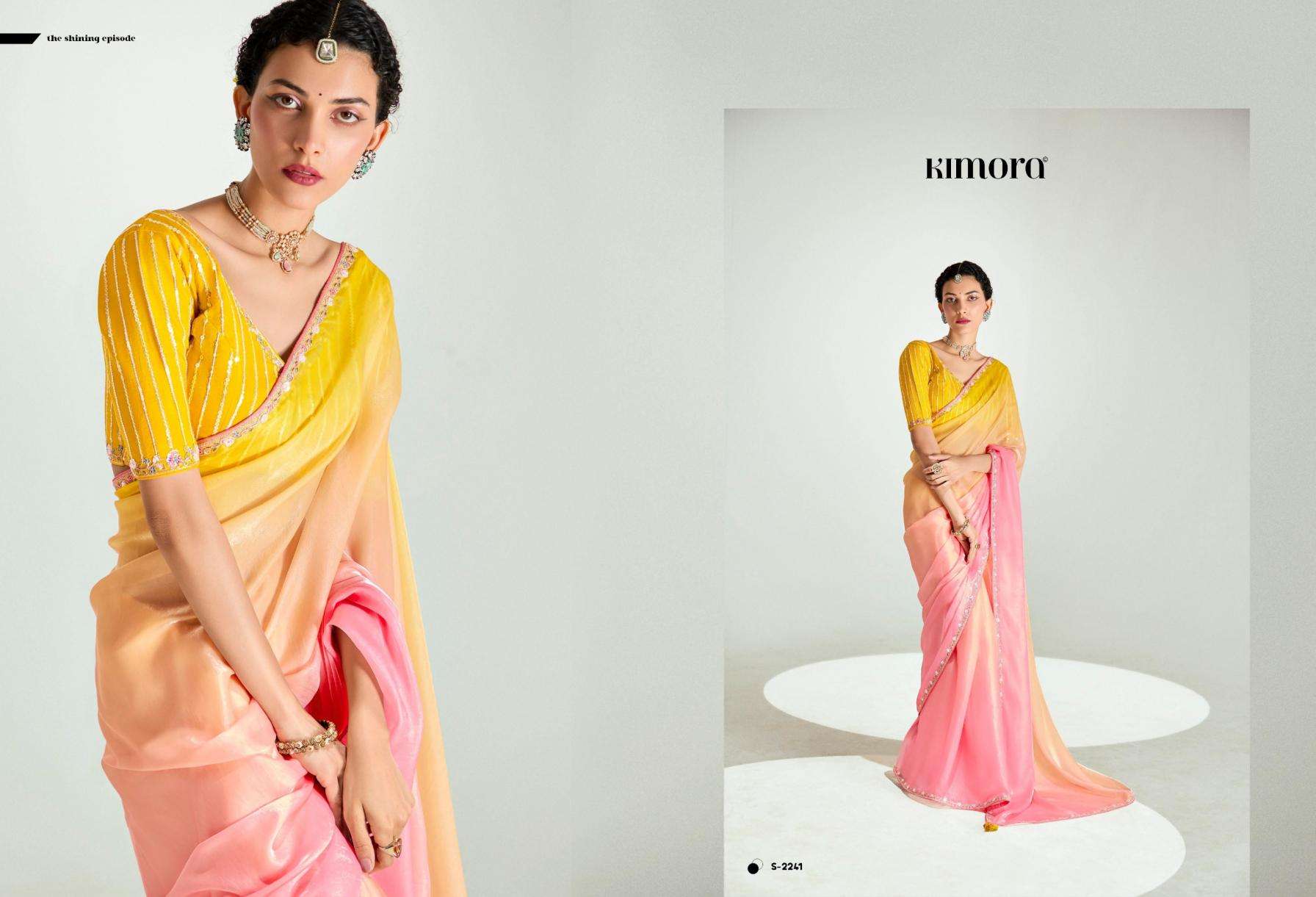 Kimora Presents Rangrez Organza Tissue Exclusive Saree For Every Occasion Catalog Wholesaler And Exporter 